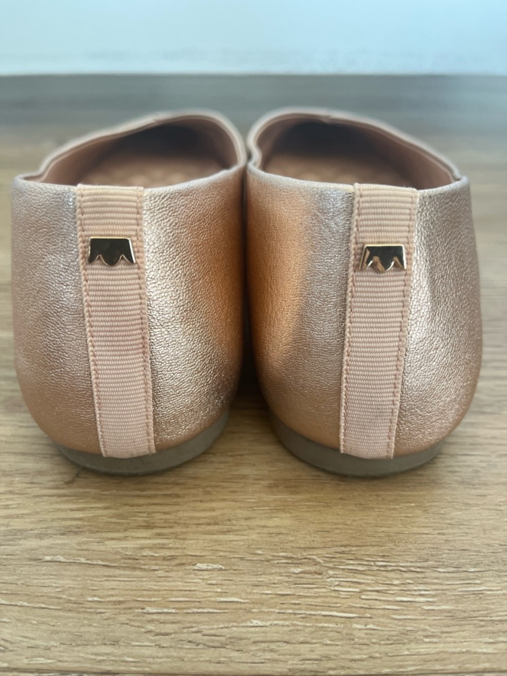 Birdies Goldfinch Leather Point Toe Ballet Flats Rose Gold, 7.5 - Picture 9 of 12